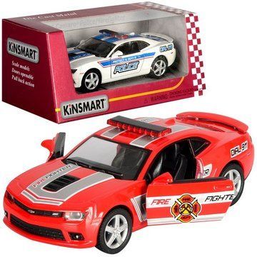 Модель легкова CHEVROLET CAMARO 5'' KT5383WPR Police/Fire Fighter метал.інерц.відкр.дв.2в.кор./96/ 120736 фото