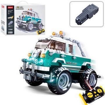 Конструктор SLUBAN M38-B1020 (12шт) машина, 397дет, на радіокеруванні 2.4G, акум, в кір-ці, 38-28,5-10см 178437 фото